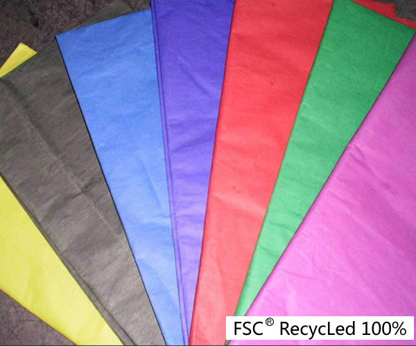 Recycled glazed paper